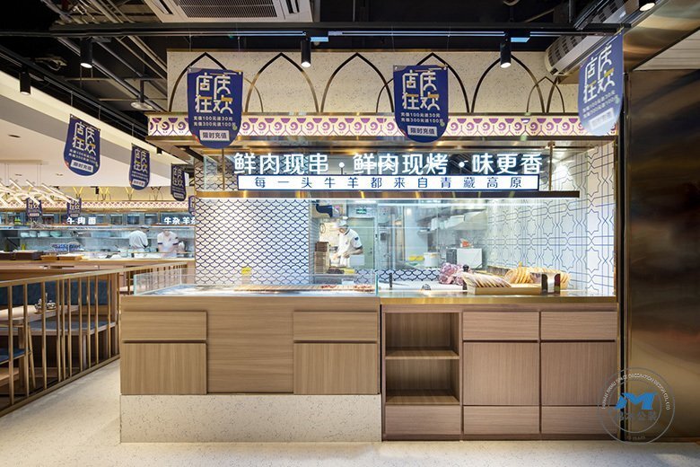 手工拉面館餐廳裝修設計食品加工區(qū)效果圖 手工拉面館餐廳裝修設計食品加工區(qū)效果圖